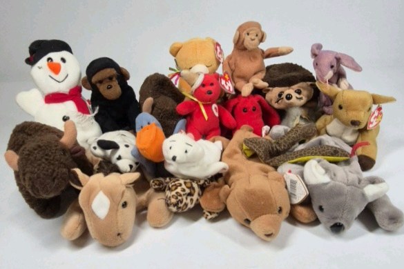 Ty Beanie Babies Plush Lot Mixed Animals with Ty Carry Case Official Club
