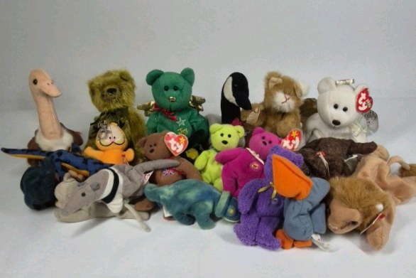 Ty Beanie Babies Plush Lot Mixed Animals Bears Elephant Giraffe with Tags