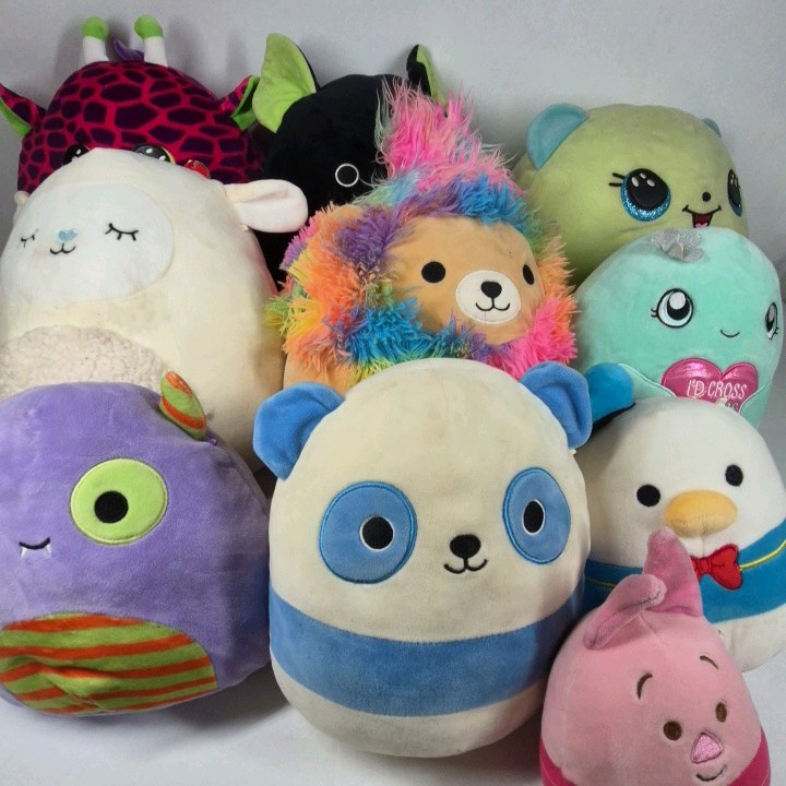Squishmallows Plush Toy Lot Assorted Animals Panda Bear Lamb Pig Stuffed Plush