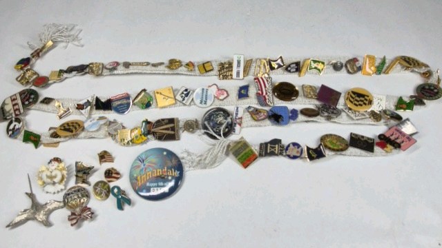 Vintage Enamel Pin Lot Souvenir Travel Advertising Pins Button Badge Collection