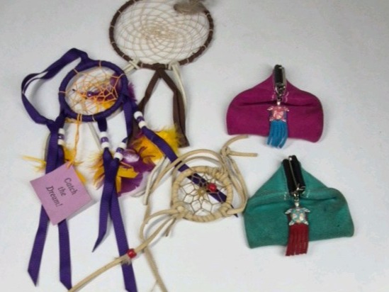 Leather Coin Pouch Lot with Dreamcatchers