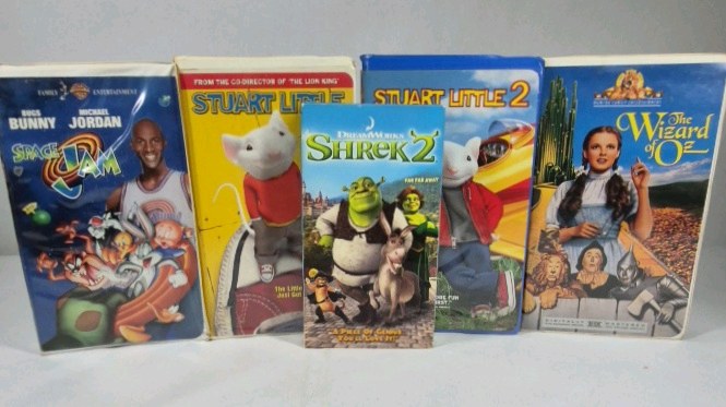 DVD Movie Lot Stuart Little 2 Shrek 2 Space Jam Wizard of Oz Family Films