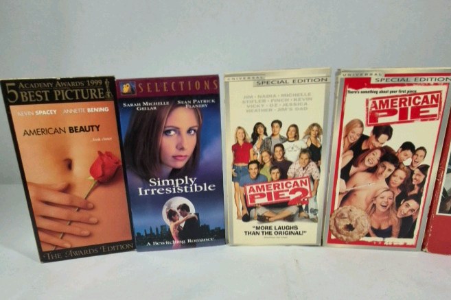 VHS Movie Lot American Pie 1 & 2 American Beauty Simply Irresistible Drama Comedy Films