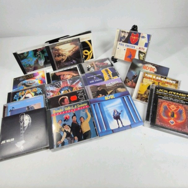 Rock Pop CD Lot ACDC Journey Phil Collins Joe Walsh Def Leppard Eagles
