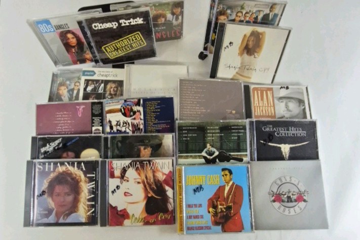 CD Music Lot Shania Twain Alan Jackson Johnny Cash Cheap Trick Country Rock Collection