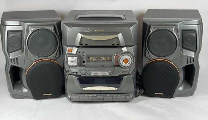 Audiovox X-Bass Stereo System CD Cassette Radio Boombox Unit