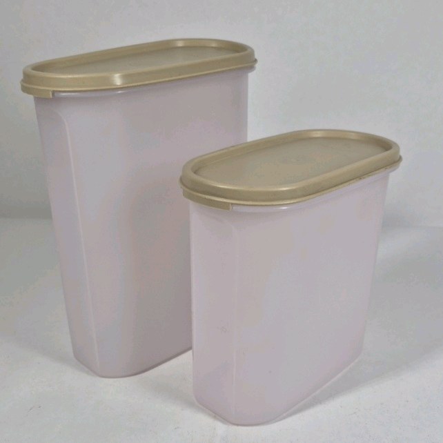 Tupperware Modular Mates Storage Containers Set Beige Lids Kitchen Canisters