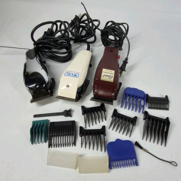 Oster Wahl Pet Grooming Clippers Trimmers Guards Combs Dog Cat Grooming Kit Lot