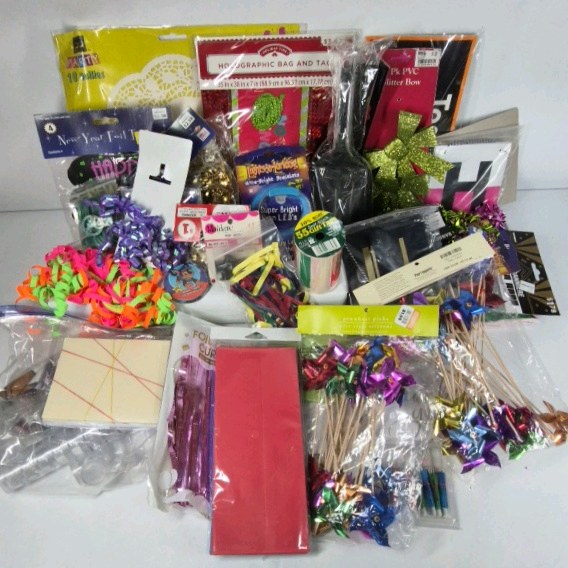 Party Supplies Lot Decorations Bows Picks Gift Wrap Craft Mixed Bundle