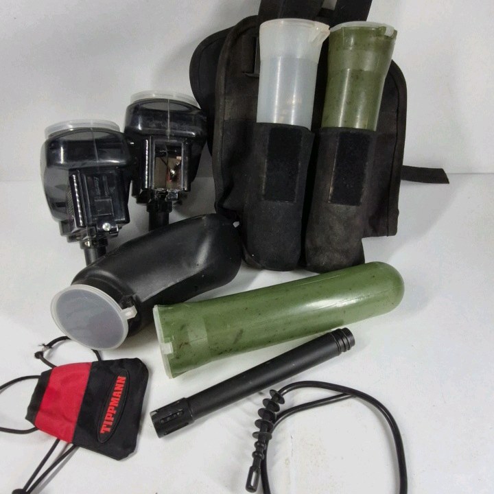 Tippmann Paintball Hopper Loader Pods Barrel Bag Gear Lot