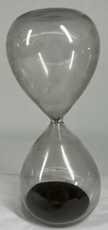 Glass Hourglass Black Sand Timer