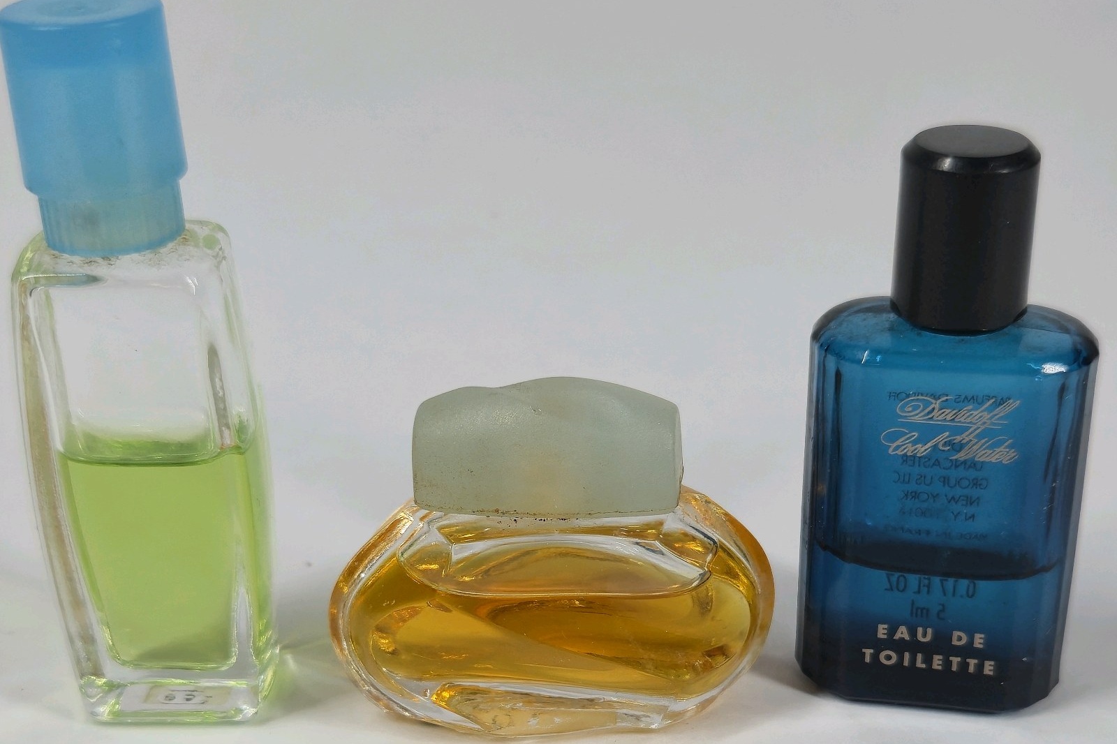 Lot of 3 Perfume Bottles Estee Lauder Knowing Davidoff Cool Water Cologne