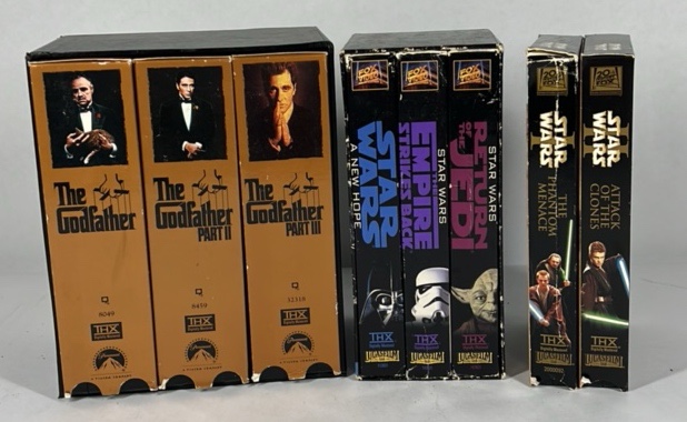 VHS Movie Lot The Godfather Trilogy Star Wars Original Prequel Films Collection