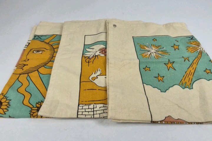 Tarot Theme Cloth Wall Hangings The Sun The Moon Star Textile Set
