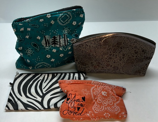 Cosmetic Bag Pouch Lot Patterned Makeup Bags Travel Organizer Assorted