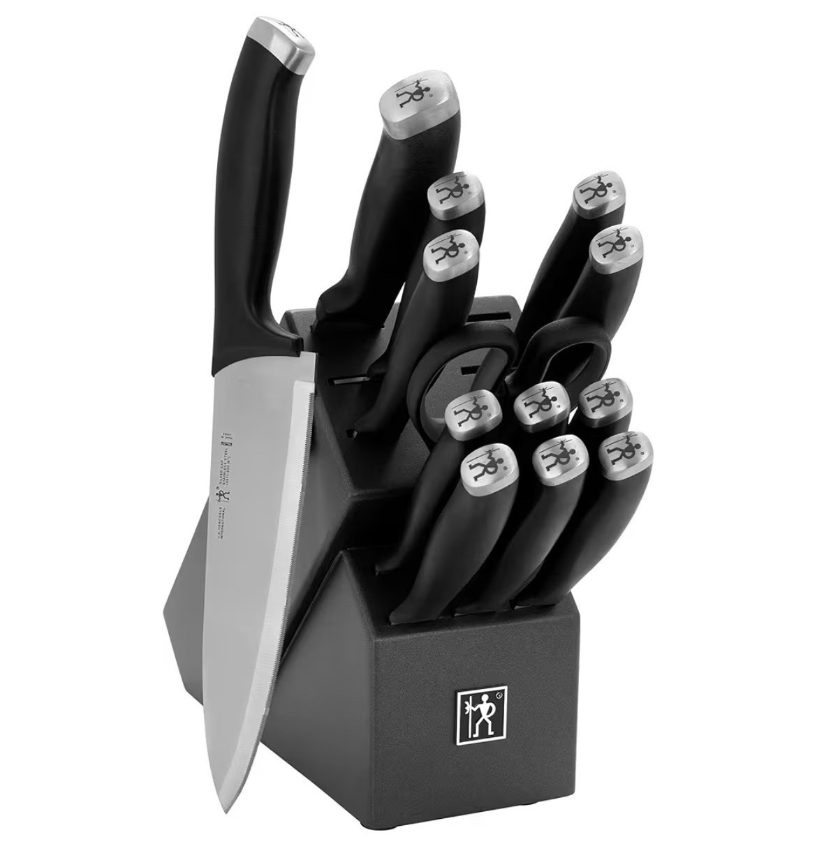 Silvercap 14 Piece Knife Block Set, Black  Retail $260