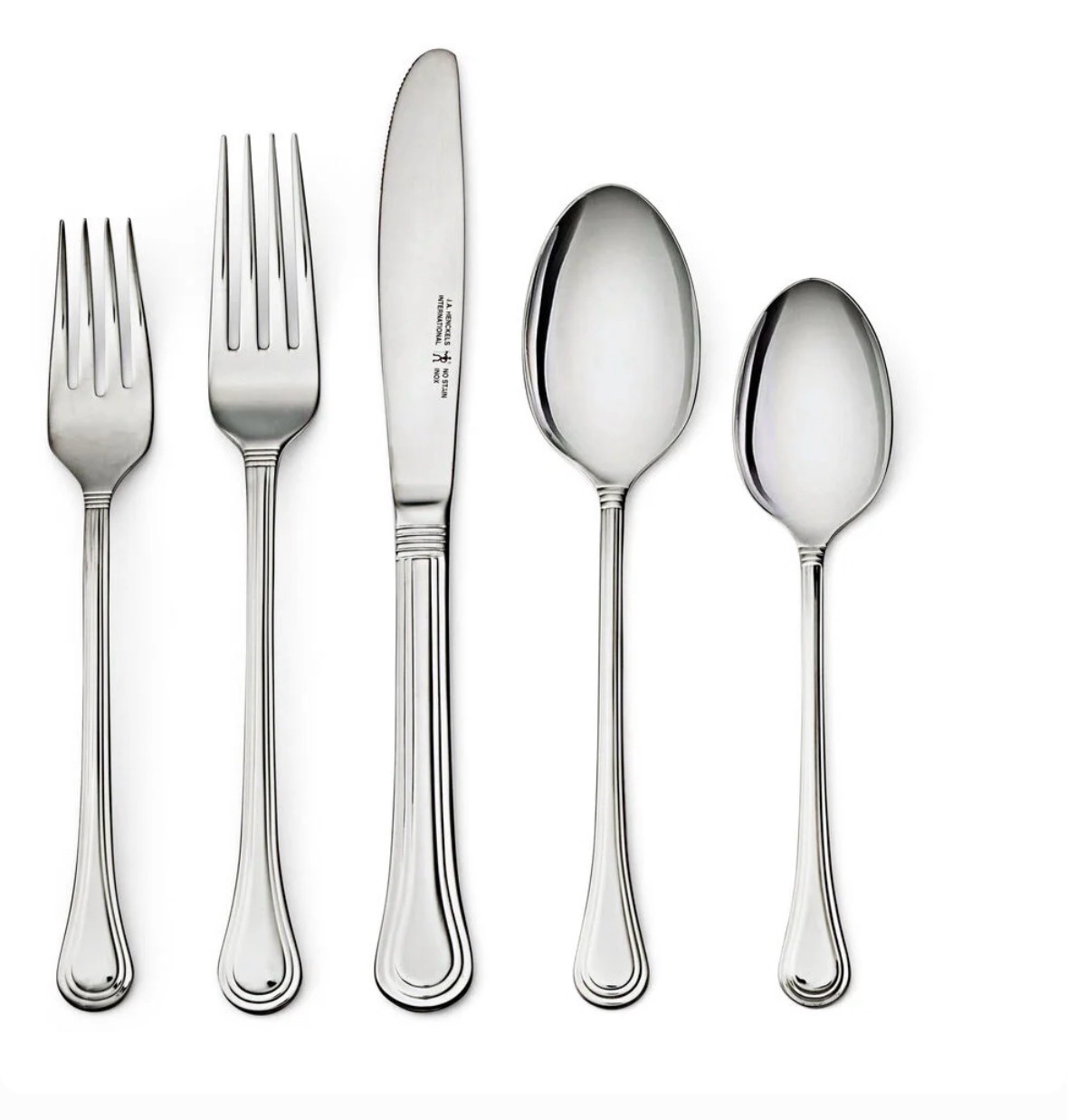 65-Piece Flatware Set, Henckels Brand High End Set, Classy Elegant Set, 1810 Stainless Steel 65 Pieces, Spoons, Knives, Forks and Serving Set