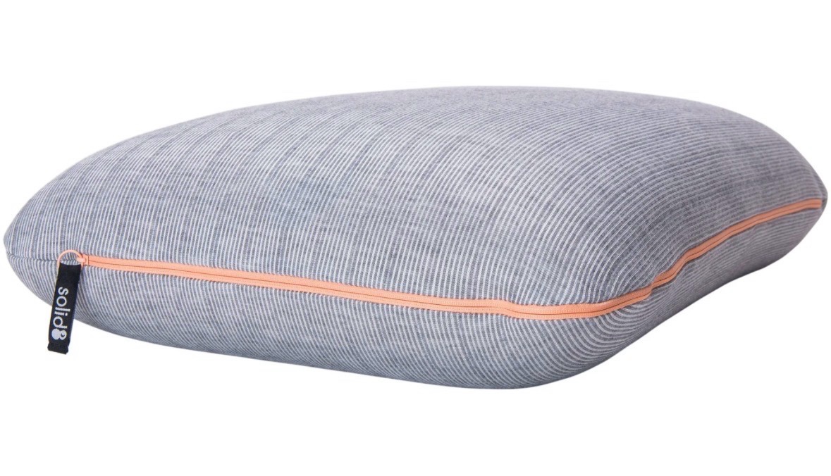 Solid 8 Air Cell Medium Firm Foam Down Alternative Pillow with Instacool, Jumbo