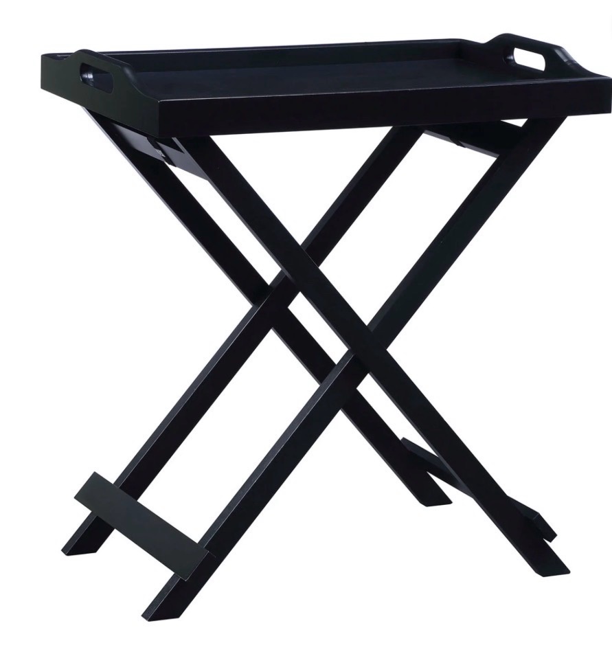 Convenience Concepts Designs2Go Folding Tray Table, Black