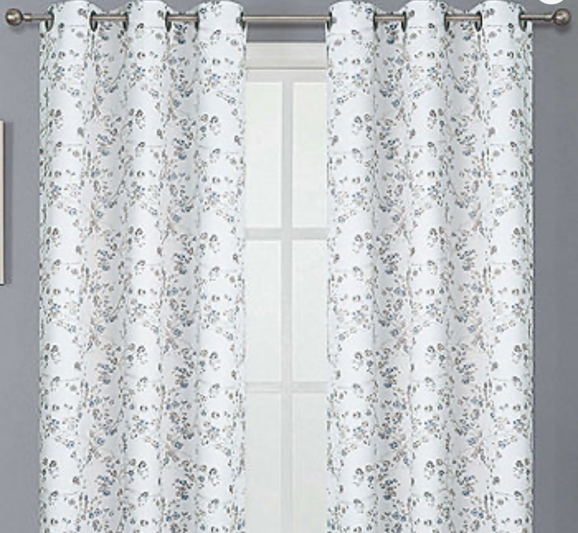 2 Panel Regal Home Arlo Grommet Top Energy Saving Blackout Set of 2 Curtain Panel Curtain Length 84 Inch Curtain Width 38 Inch
