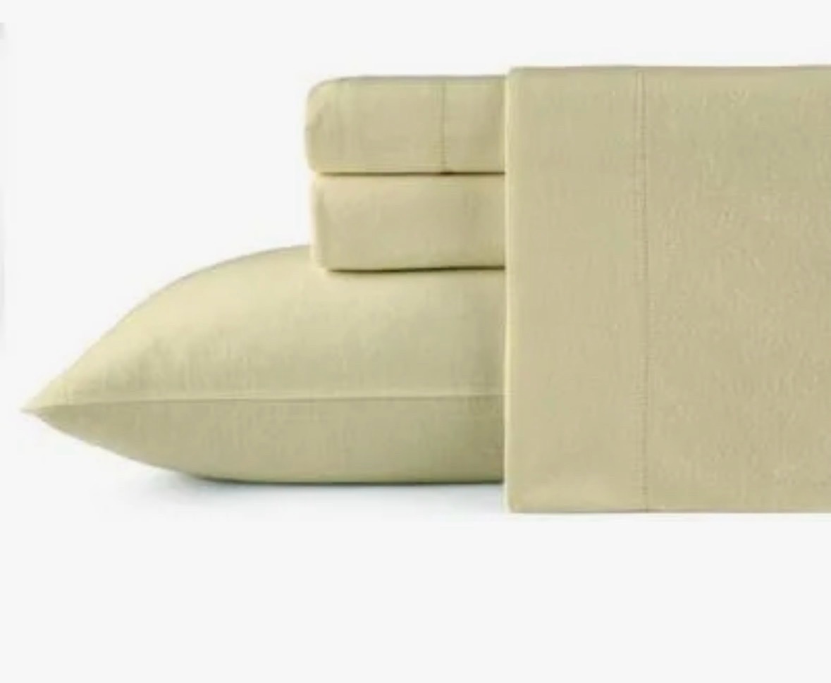 Pointehaven 180 GSM Cotton Parchment Flannel Deep Pocket 3 pc Sheet Set, Twin