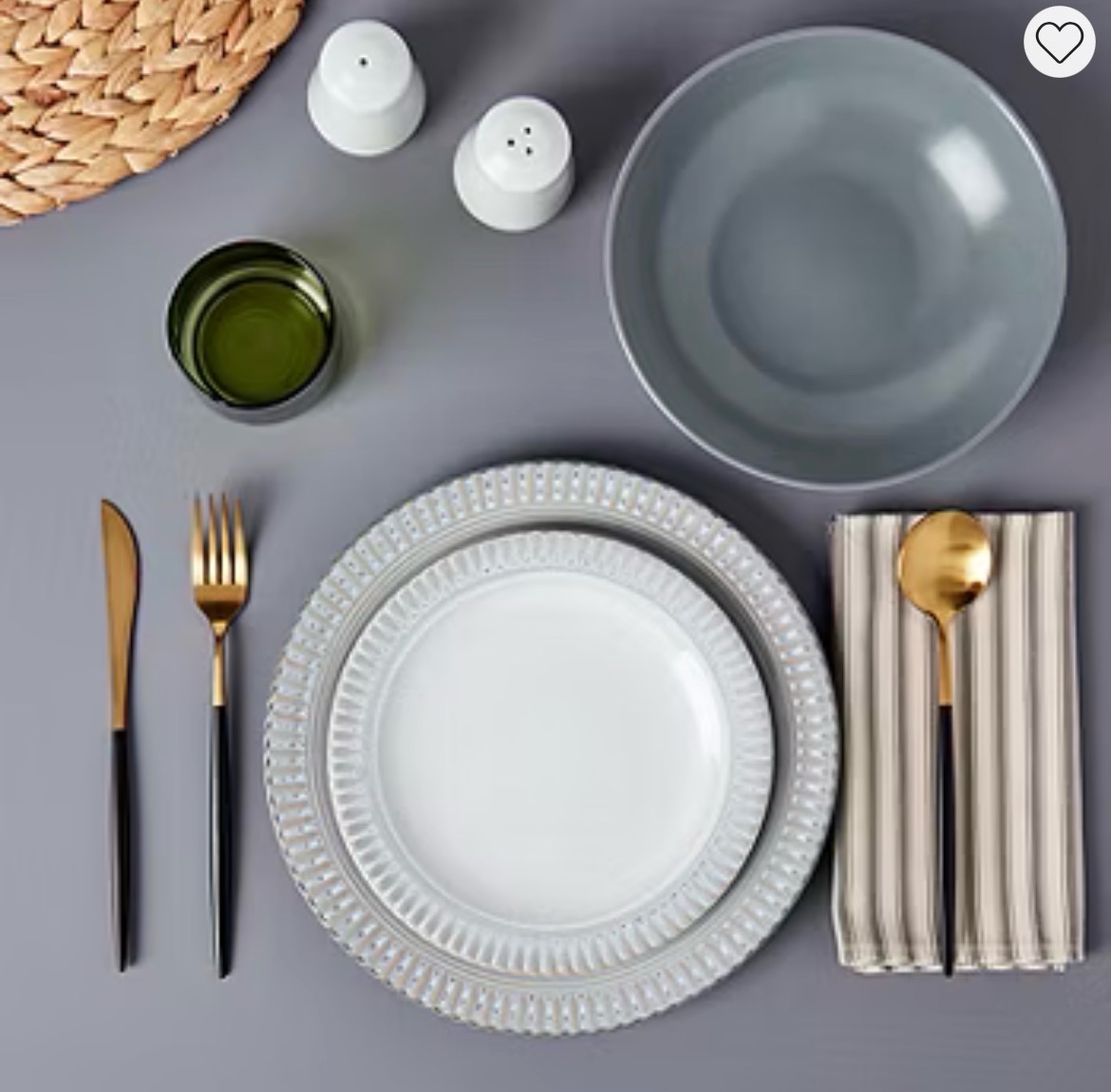 Fieldcrest Cambria Partial Stoneware Dinnerware Set  4 Dinner Plates, 4 Salad Plates, 2 Dinner Bowls