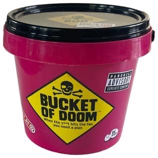 Bucket Of Doom Party Game  Recommended for Age 17 and Up