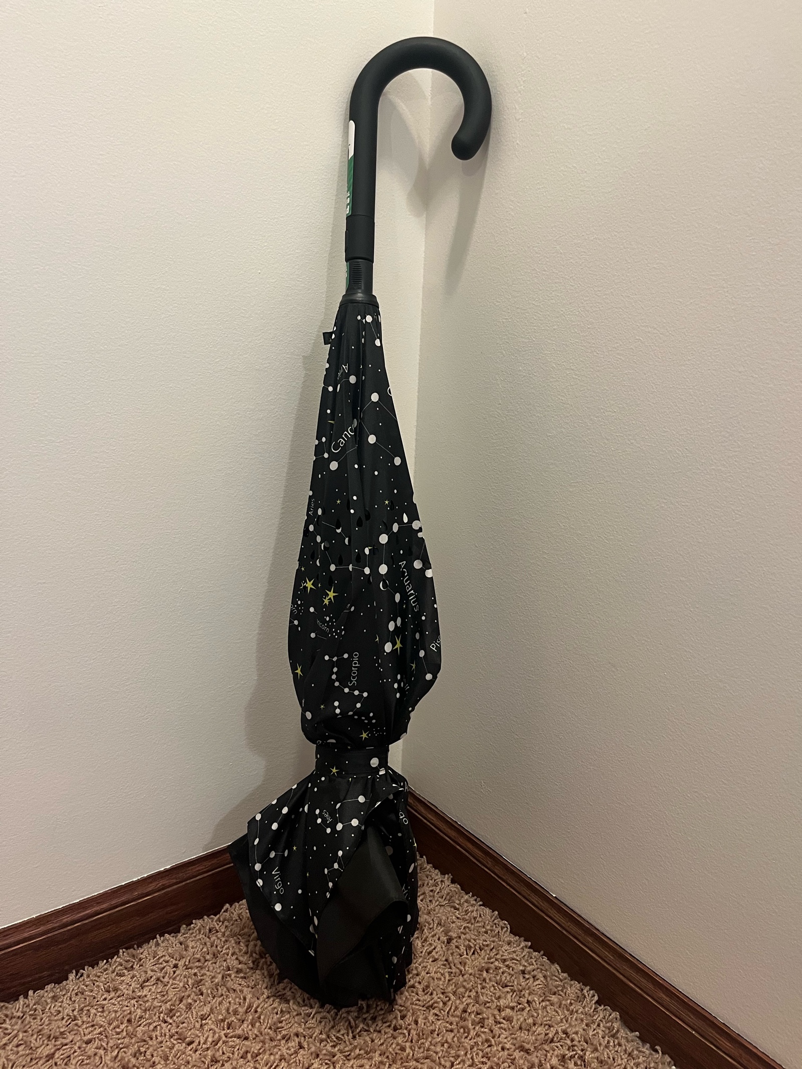 Totes Astrology Umbrella with Hooked Handle