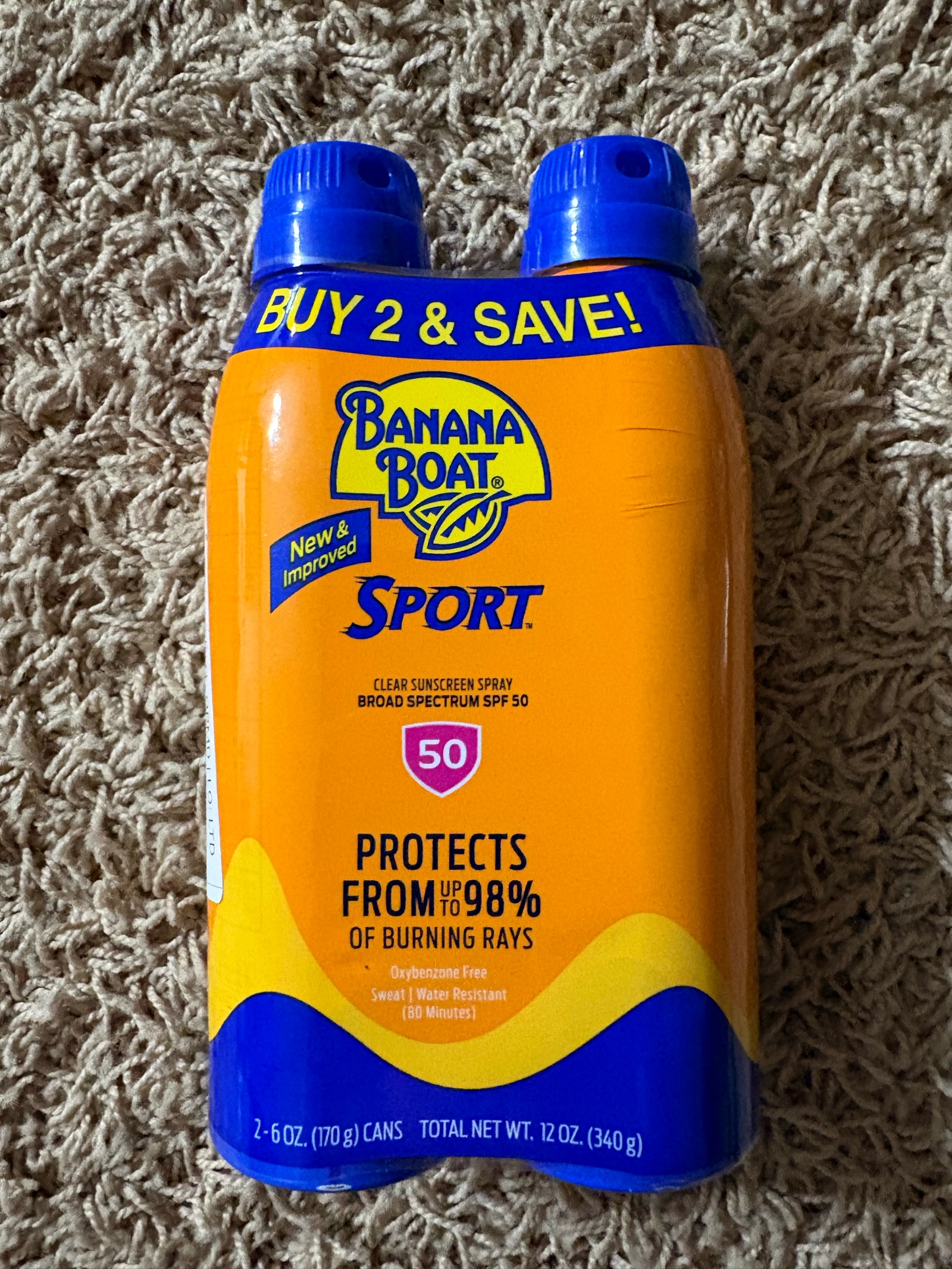 Two Pack Banana Boat Sport 50 SPF Sunscreen Doesnt Expire Until 2027 Get Ready for Summer