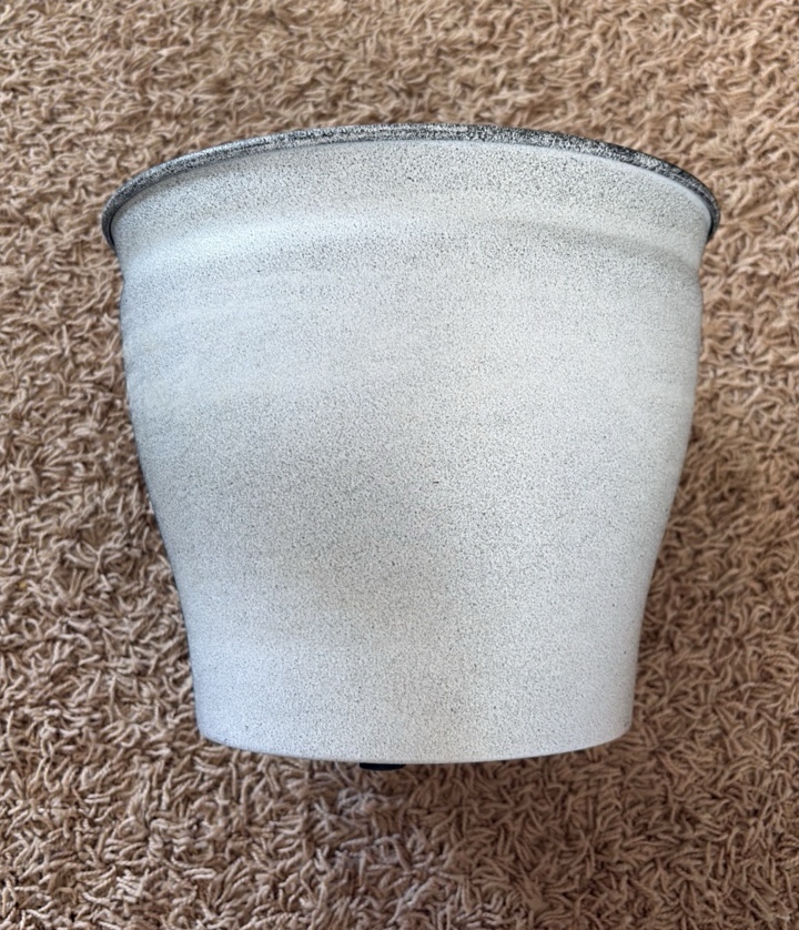 Natural IronStone GardenFlower Pot, 1.99 Gallon Size 10 Inches Wide Gray Color