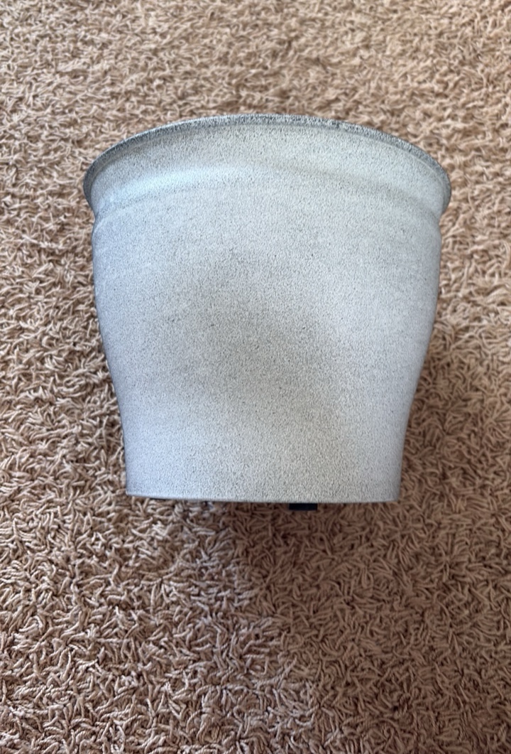 Natural IronStone GardenFlower Pot, 1.99 Gallon Size 10 Inches Wide Gray Color