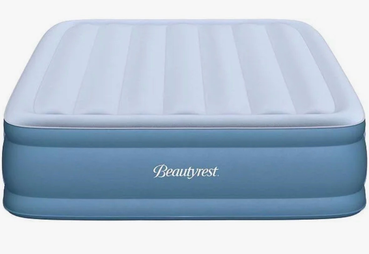 Beautyrest Sensarest Air Mattress with Inset Pump Twin Sized Blow Up Bed 39 x 75 x 14