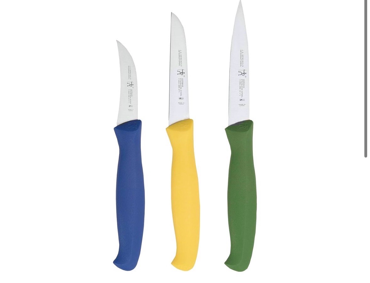 J.A. Henckels International 3-pc Paring Knife Set - Multi-Colored Great for Cutting Fruit and Vegetables and for Finer Cutting