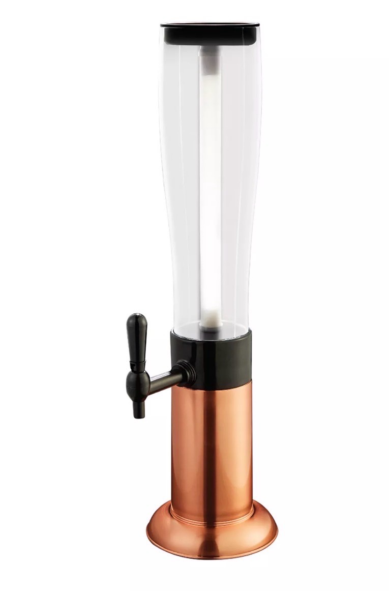 Hammer & Axe 3-Quart Beverage Tower Great for Beer, Punch, Juice and Parties