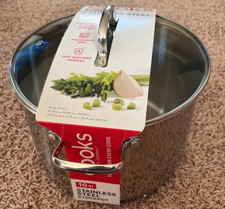 10 QT Stainless Steel Stockpot Cooks Brand