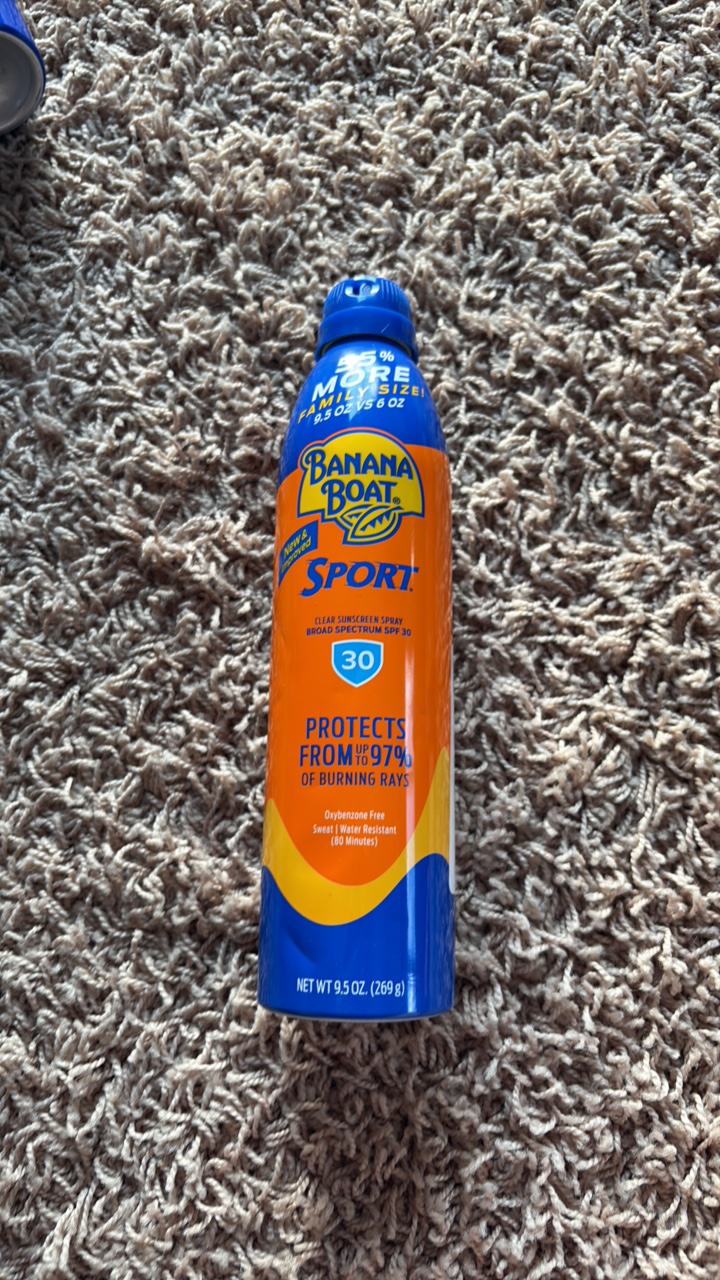 Banana Boat Brand Sport 30 SPF 9.5 Ounces Spray Can
