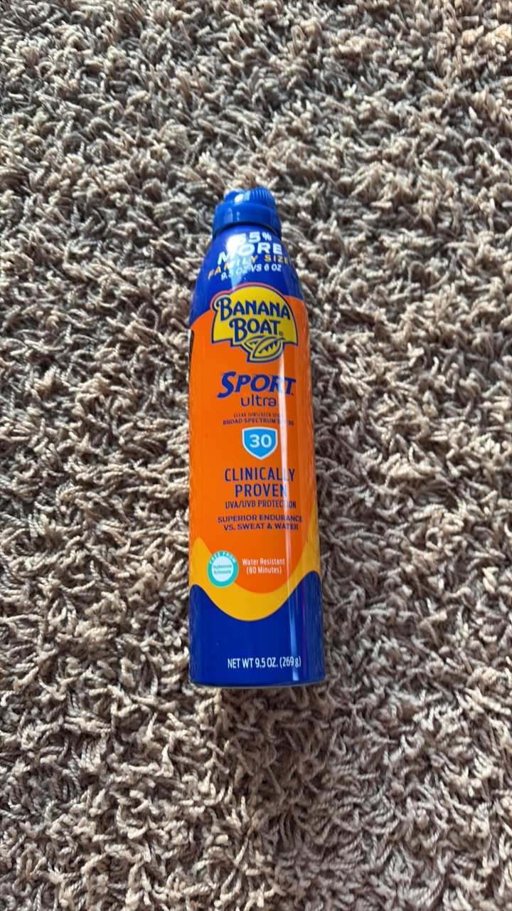Banana Boat Brand Sport 30 SPF 9.5 Ounces Spray Can