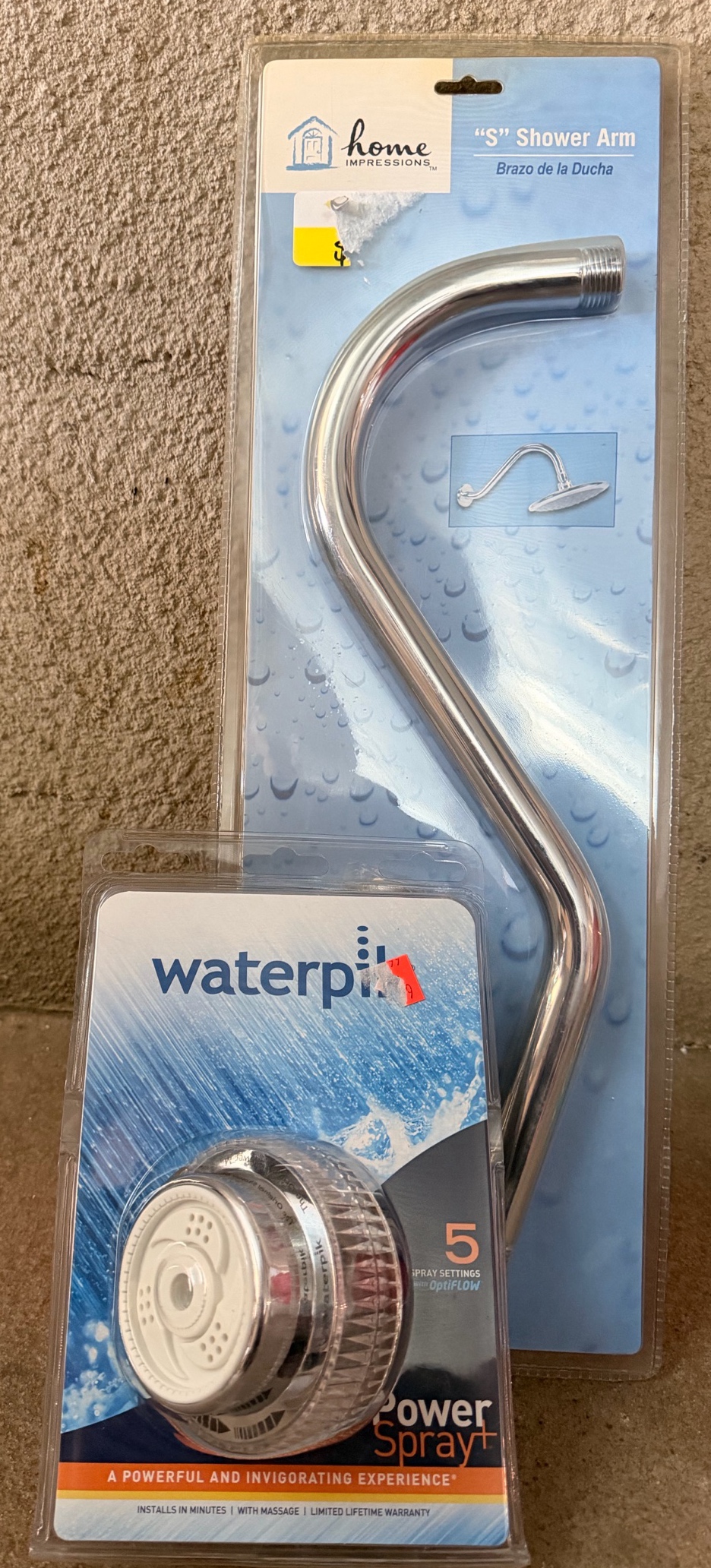New Water Pick Shower Head & Home impressions S Arm