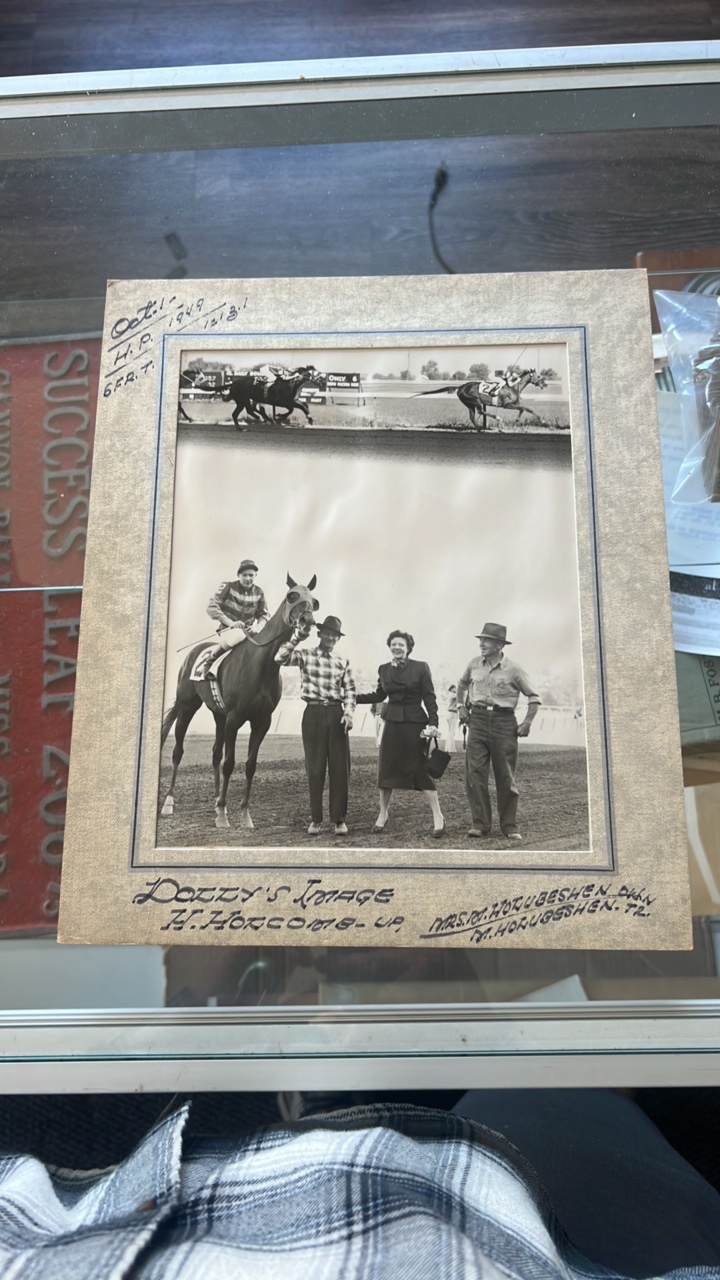 1949 dollys image horse racing photograph