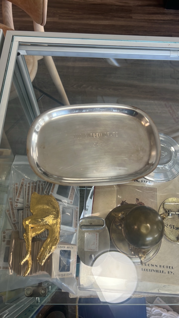1969 the garden state silver plated souvenir tray