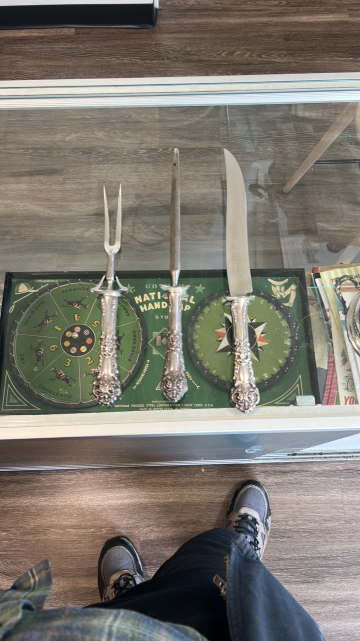 silver plated serving set