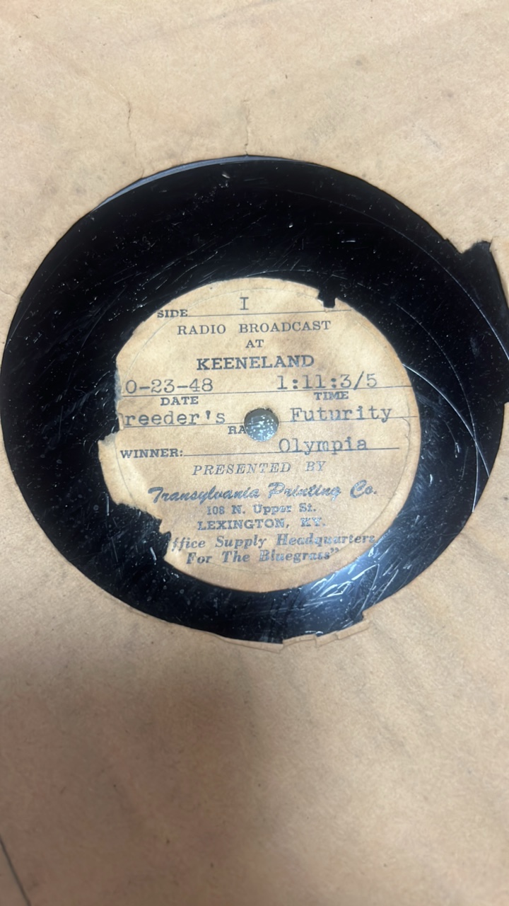 1948 breeders futurity radio broadcasts on vinyl (set of 2)