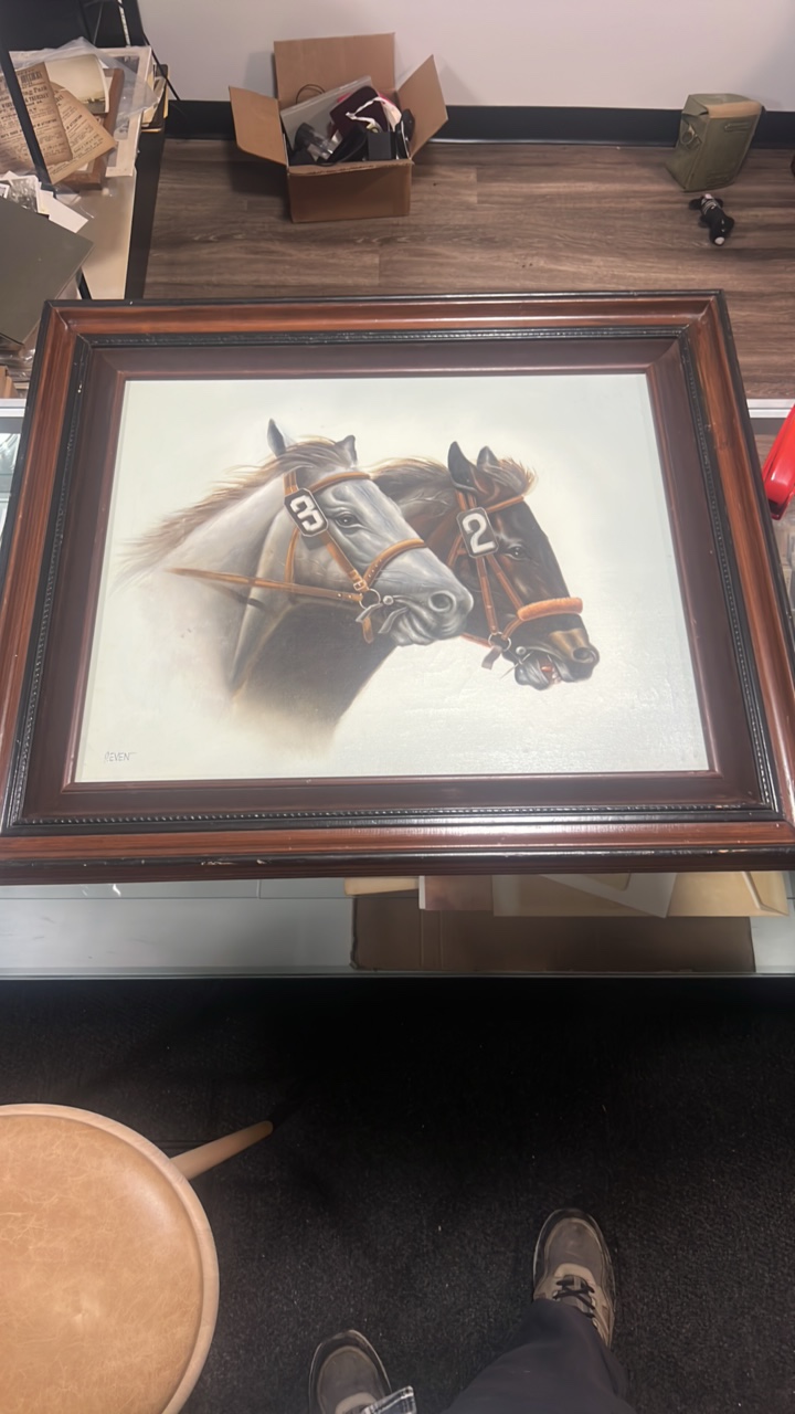 horse racing painting