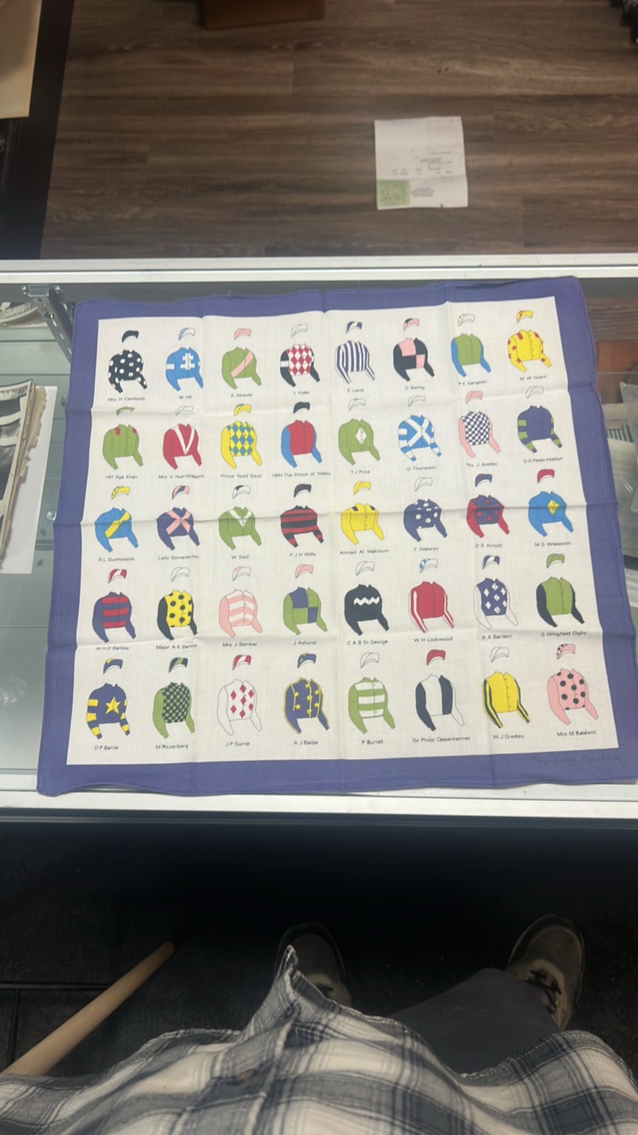 vintage jockey handkerchief
