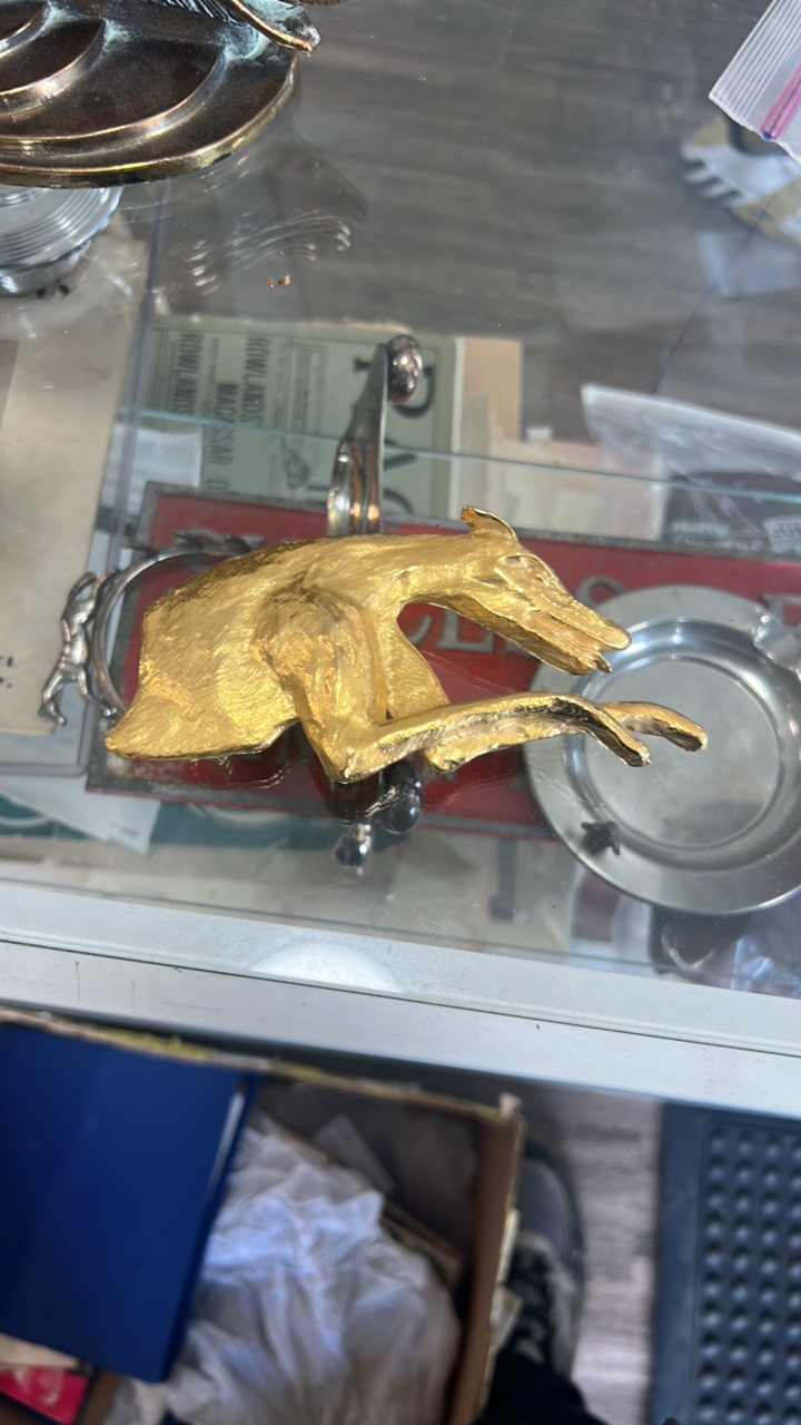 brass greyhound belt buckle 1991