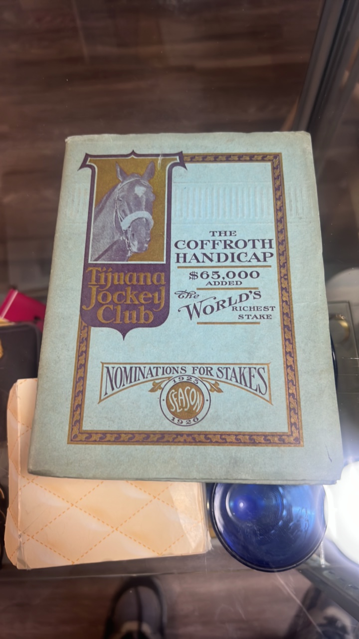 1926 Tijuana jockey club nominees booklet