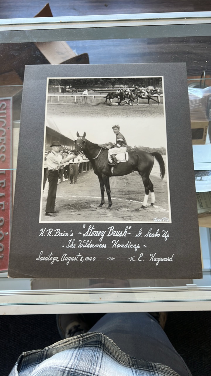 1940 Stoney brush horse racing photograph