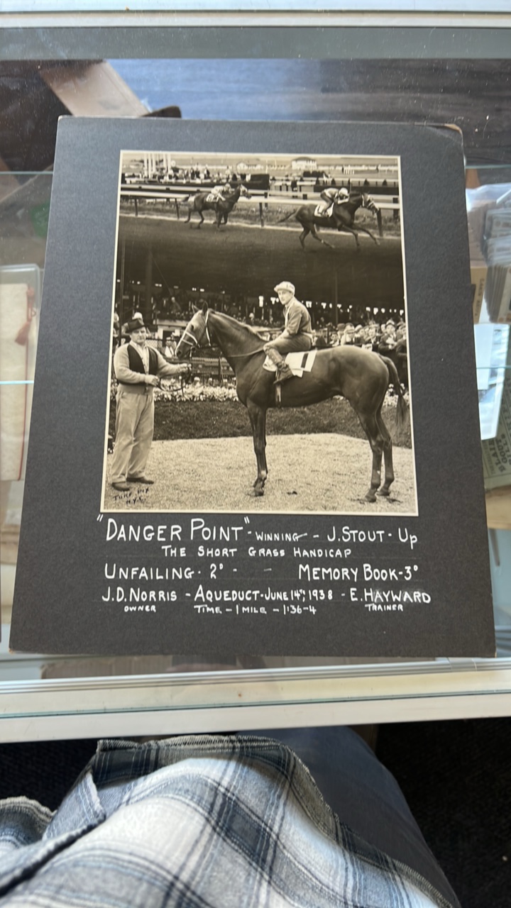 1938 danger point horse racing photograph