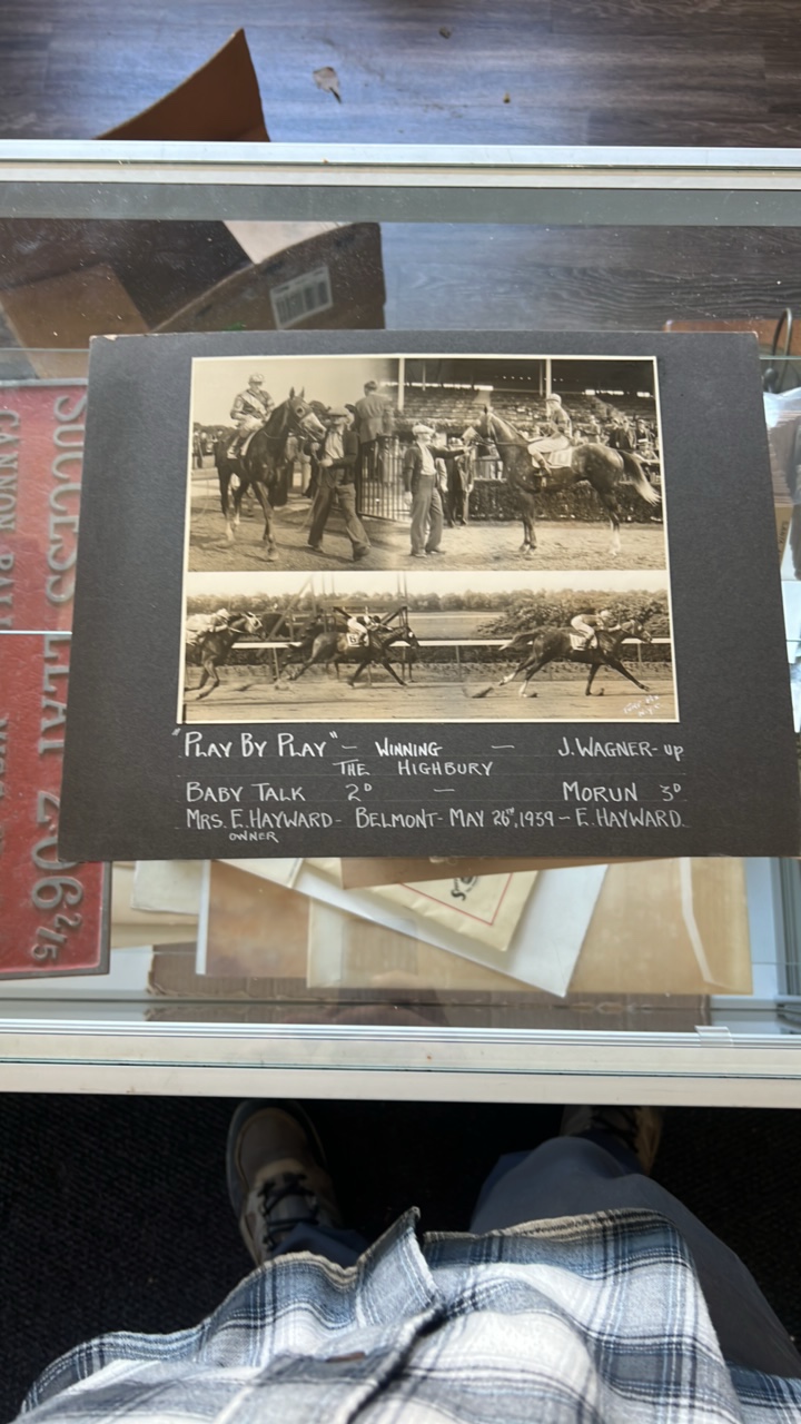 1939 play by play Belmont horse racing photograph