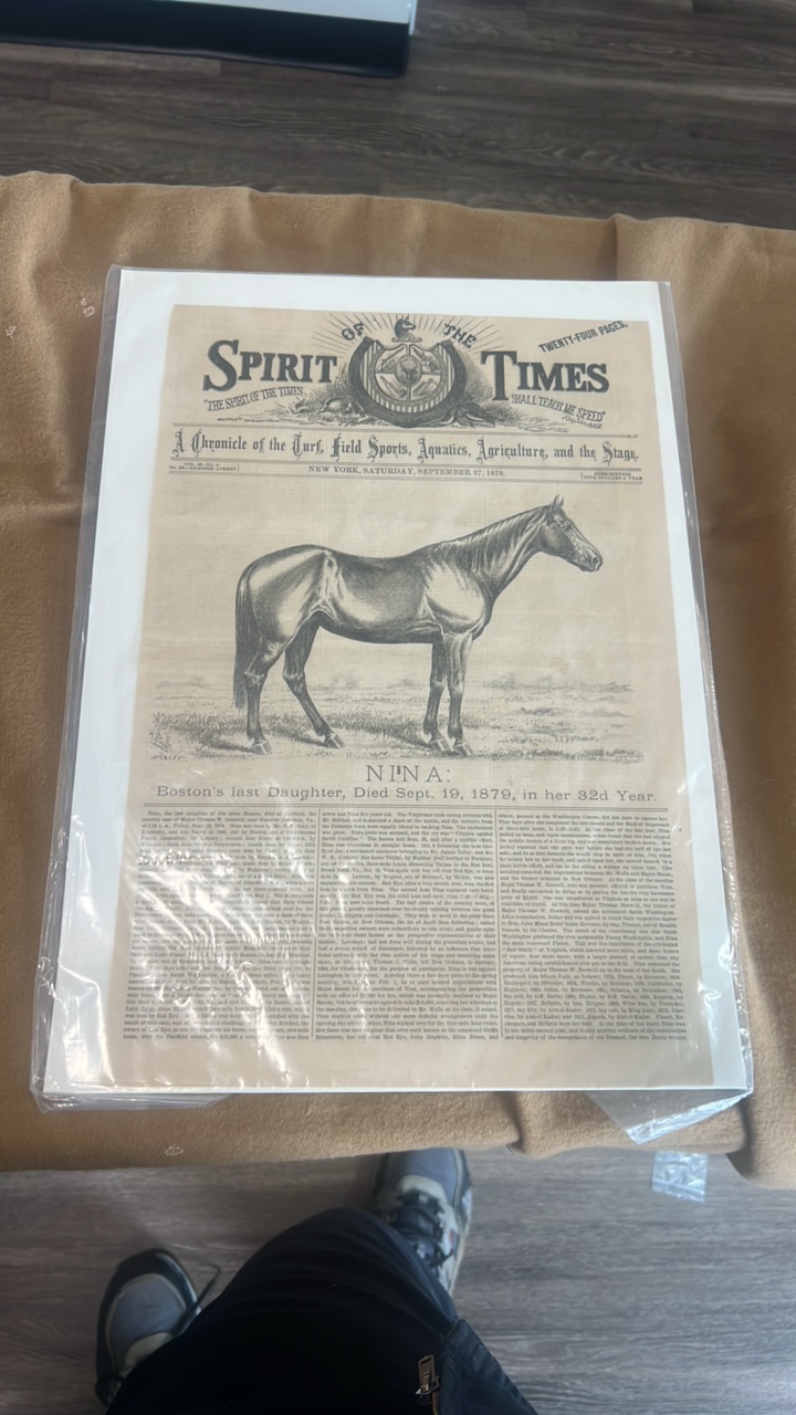 1879 spirit of the times Nina death front page